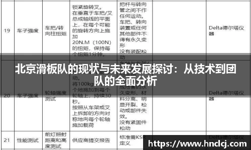 北京滑板队的现状与未来发展探讨：从技术到团队的全面分析